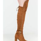 Incaltaminte Femei CheapChic A Hole New World Chunky Thigh-high Boots Chestnut