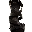Incaltaminte Femei LAMB Korry Genuine Calf Hair Heel Sandal Black