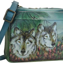 Anuschka Handbags Crossbody Travel Organizer Western Wolf