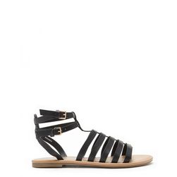 Incaltaminte Femei Forever21 Strappy Faux Leather Sandals Dark brown