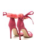 Incaltaminte Femei CheapChic Fur Collar Faux Suede Heels Pink