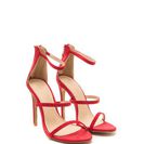 Incaltaminte Femei CheapChic Three To One Faux Suede Strappy Heels Red