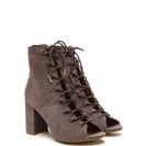 Incaltaminte Femei CheapChic Daily Strut Lace-up Chunky Booties Grey