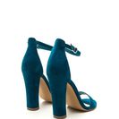 Incaltaminte Femei CheapChic Simple Statement Chunky Velvet Heels Teal