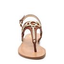 Incaltaminte Femei G by GUESS Leed Flat Sandal BrownGold