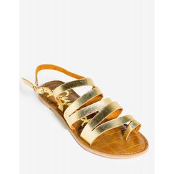 Incaltaminte Femei CheapChic Athena-953ax Baby Got Back Sandal Met Gold