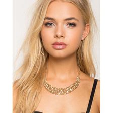 Bijuterii Femei CheapChic Dottie Pave Accent Necklace Met Gold