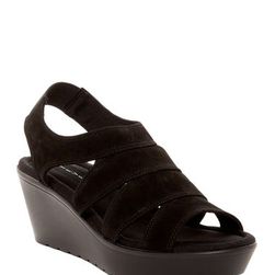 Incaltaminte Femei Steven by Steve Madden Blaire Wedge Sandal BLACK NUBUCK