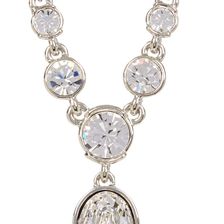 Givenchy Crystal Pendant Necklace SILVER