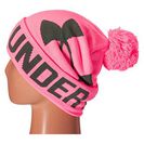 Accesorii Femei Under Armour UA Graphic Pom Pom Beanie Pink PunkPhantom Gray