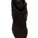 Incaltaminte Femei Steven by Steve Madden Sierrah Fringe Bootie BLACK SUED