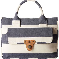 Tommy Hilfiger Striped Canvas - Tote Navy/Natural