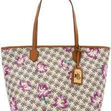Ralph Lauren Dobson Ashley Tote Natural/Orchid Print
