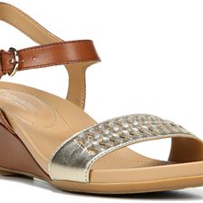 Naturalizer Swiftly Saddle Tan Leather/Platina Metallic