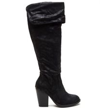 Incaltaminte Femei CheapChic Know Your Cuff Faux Nubuck Boots Black