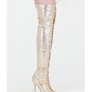 Incaltaminte Femei CheapChic Revamp Metallic Over-the-knee Boots Gold