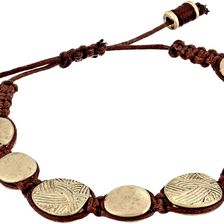 The Sak Batik Pebble Slider Bracelet Gold