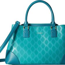 Vera Bradley Emma Satchel Ikat Diamonds Teal