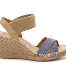 Incaltaminte Femei White Mountain Laugh Line Wedge Sandal Denim BlueTan