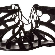 Incaltaminte Femei Frye Ruth Gladiator Short Sandal Black Suede