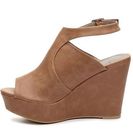 Incaltaminte Femei Michael Antonio Ally Wedge Sandal Tan