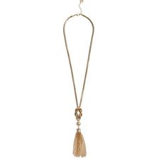 Bijuterii Femei GUESS Gold-Tone Snake-Chain Tassel Necklace gold