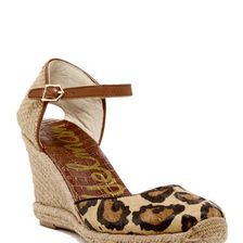 Incaltaminte Femei Sam Edelman Harmony Genuine Cow Hair Espadrille Wedge LEOPARD BRAHMA