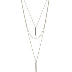 Bijuterii Femei Forever21 Matchstick Layered Necklace Silver