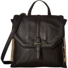 French Connection Finn Messenger Black Lamb PU