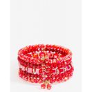 Bijuterii Femei CheapChic Love Bead Wire Cuff Bangle Red