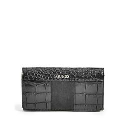 Accesorii Femei GUESS Paradis Croc-Embossed Wallet black
