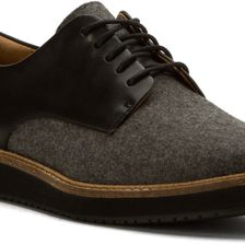 Clarks Glick Darby Grey Textile/Black Leather Combi