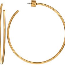 Michael Kors Rose Gold-Tone Large Delicate Hoop Earrings N/A