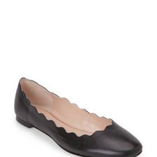 Incaltaminte Femei French Connection Black Iza Scalloped Ballet Flats Black