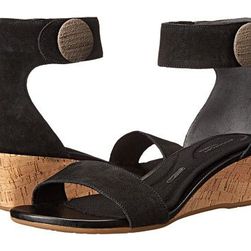 Incaltaminte Femei Rockport Total Motion 55mm Stone Ankle Strap Wedge Sandal Black