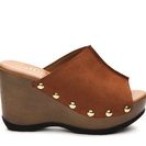 Incaltaminte Femei Callisto of California Renet Wedge Sandal Cognac