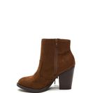 Incaltaminte Femei CheapChic Fringe Friend Faux Suede Booties Cognac