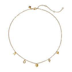 Bijuterii Femei Rebecca Minkoff XOXO Charm Necklace 12K with Crystal
