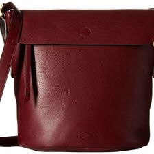 Fossil Haven Flap Bucket Bag Maroon