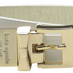 Kate Spade New York 20mm Grosgrain Embossed Belt White