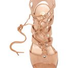 Incaltaminte Femei Chase Chloe Benjamin Open Toe Lace-Up Bootie Tan