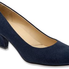 Trotters Penelope Navy Kid Suede