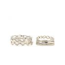 Bijuterii Femei Forever21 Etched Midi Ring Set Silver