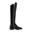 Incaltaminte Femei Michael Kors Bromley Flat Boot Black Nappa Leather Stretch Nylon