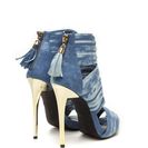 Incaltaminte Femei CheapChic Dusk To Dawn Strappy Denim Heels Denim