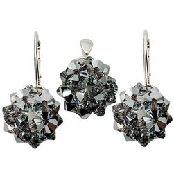 Set Argint 925 cu Swarovski Elements, Comet Argent Light,16mm