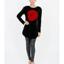 Bluza neagra Velvet Poppy, Amelie Suri