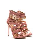 Incaltaminte Femei CheapChic Night Show Strappy Caged Heels Blush
