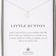 Dogeared Sterling Silver Little Button Necklace SILVER
