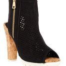 Incaltaminte Femei Nature Breeze Idle Time Open Toe Bootie BLACK PU